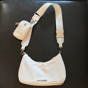 Steve Madden Cream Crossbody Bag with Pouch